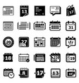 calendar schedule planner icons set simple style vector image