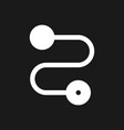 travel route dark mode glyph ui icon vector image