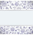 hands drawn sketchy floral doodles background vector image