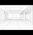 a modern interior room vector image