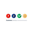 customer services feedback survey quiz concept vector image