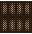 seamless orange polka dots on black background vector image