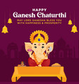 banner design of happy ganesh chaturthi vector image vector image