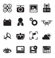 basic drone icons vector image