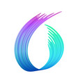 colorful brushstroke or a loop shape brush vector image