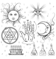 esoteric signs symbols vector image