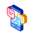 many telephone messages isometric icon vector image vector image