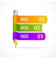 pencil for text infographics vector image