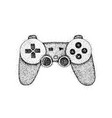 dotwork gaming console vector image vector image