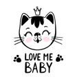 love me cat bacartoon clip art vector image