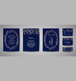 luxury wedding save the date invitation cards vector image