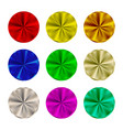 steel round buttons set template a blank vector image vector image
