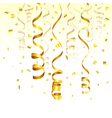 gold streamer vector image