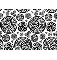 grunge style hand drawn triskels seamless vector image