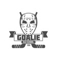 hockey logo badge design elements vector image vector image