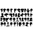 set silhouette isolated objects theme - children vector image