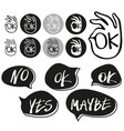 abstract ok okay hand symbol and hand vector image