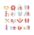 adoption colorful icons set vector image