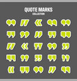 quotation marks collection green quotes vector image