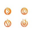 fire flame logo template vector image
