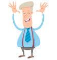 happy businessman cartoon character vector image