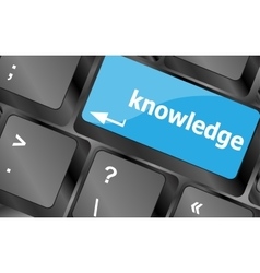 Keyboard with key knowledge computer input Vector Image