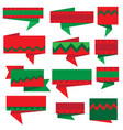 set of christmas colored paper banners vector image vector image
