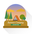 summer camping landscape vector image