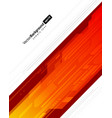 diagonal red yellow techno stripe innovation vector image