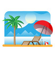 landscape palm tree on beach vector image vector image