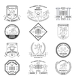 university labels set vector image