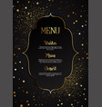 elegant menu design vector image vector image