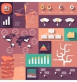 infographics of flat design with long shadows vector image