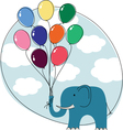 elephant balloons vector image