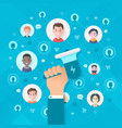 viral marketing concept vector image vector image