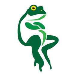 Frog cute animal sitting cartoon Royalty Free Vector Image