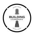 logo a construction company in black tone vector image vector image