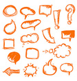 orange hand draw vector image vector image