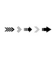 set black arrow icon vector image