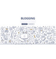 blogging doodle concept vector image vector image