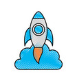 rocket launcher isolated icon vector image vector image