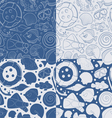 set of seamless pattern with sea elements vector image vector image