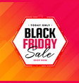 black friday sale background with hexagonal shape vector image vector image
