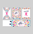 hello summer japanese greeting card label set vector image