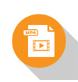 white mp4 file document download button icon vector image