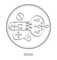 icon with symbol demon shax vector image