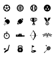 black sport icon set vector image