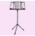 music sheets on stand vector image