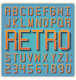 retro type font vintage typography vector image vector image