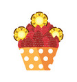 exotic fruit bouquet icon vector image vector image